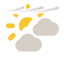 Mostly cloudy and cirrus