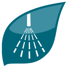 Icon Blatt mit Spritzdüse