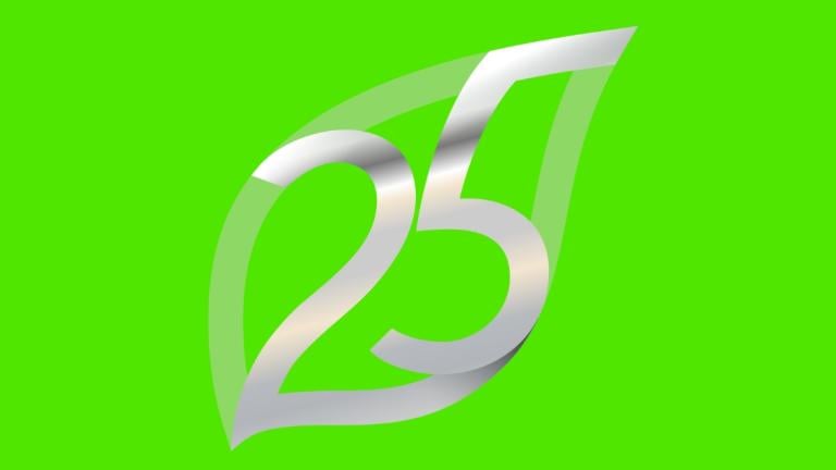 Syngenta 25th Anniversary Leaf with logo - bright green
