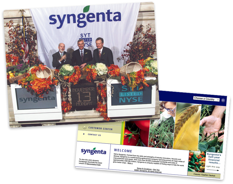Syngenta - 25. Jubiläum - Syngenta geht an die Wall Street
