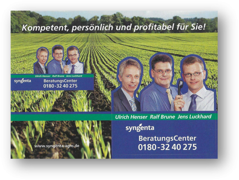Werbung für das Syngenta BeratungsCenter