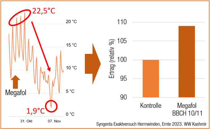 Ertragssicherung mit Megafol im Weizen