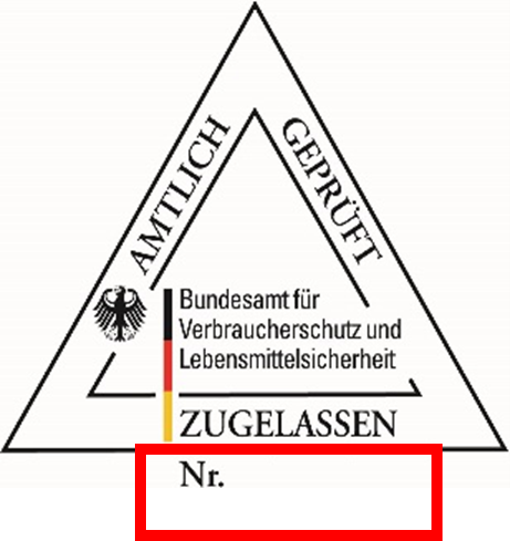 Zulassungszeichen Pflanzenschutz mit Zulassungsnummer